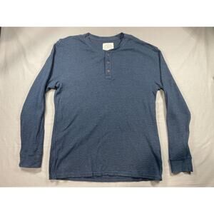 St John's Bay Men's Waffle Long Sleeve Thermal Henley Soft Jersey Shirt Size XL